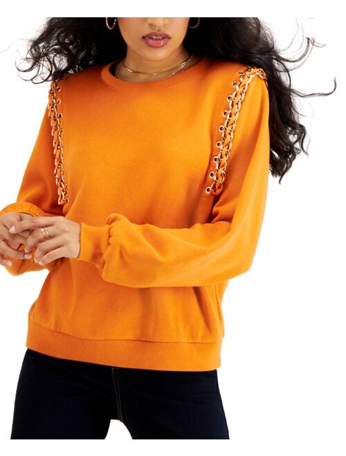 INC International Concepts Solid Chain Sweatshirt, Created for Macy's