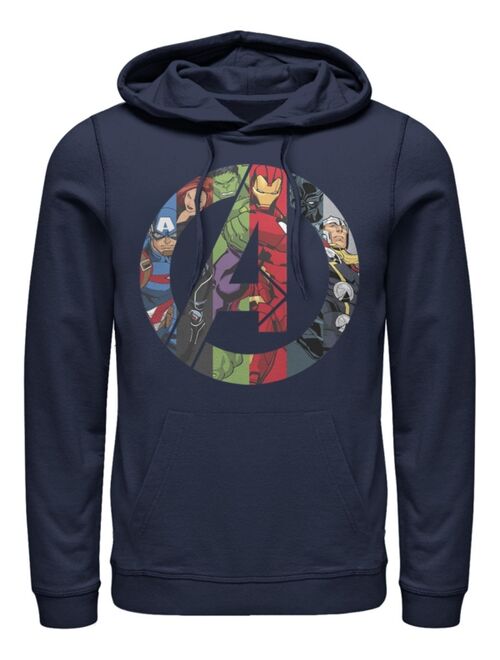 Fifth Sun Men's Marvel Avengers Heroes Icon Fleece Pullover Hoodie