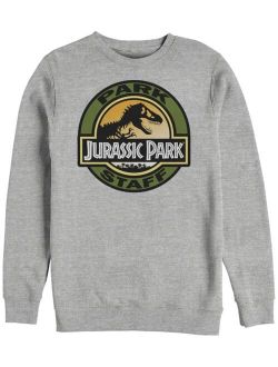 Jurassic Park Men's Staff Retro Logo Crewneck Fleece