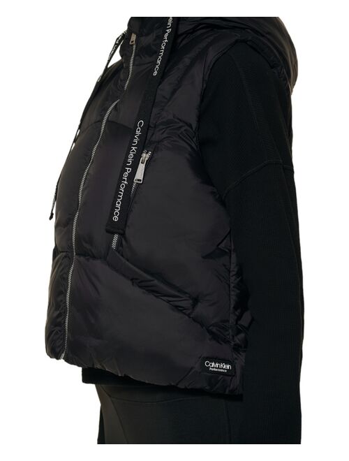 Buy Calvin Klein Performance Women's Oversized Cropped Puffer Vest ...