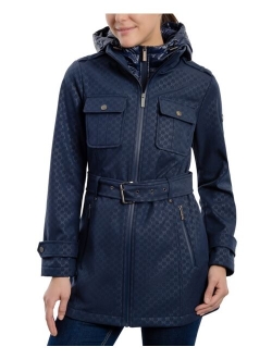 Women's Hooded Belted Raincoat