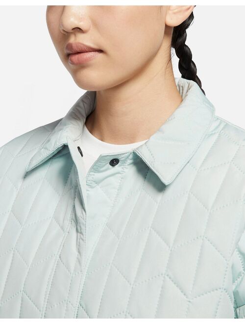 Nike Essentials quilted woven jacket in gray haze