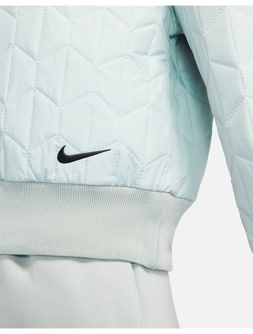 Nike Essentials quilted woven jacket in gray haze