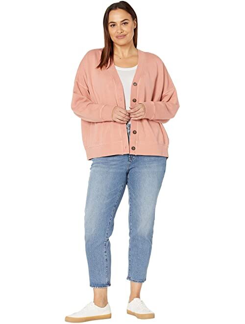 Madewell Plus (Re)sourced Cotton Cardigan Sweatshirt