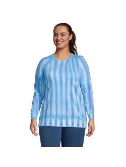 Plus Size Lands' End Serious Sweats Crewneck Long Sleeve Sweatshirt Tunic