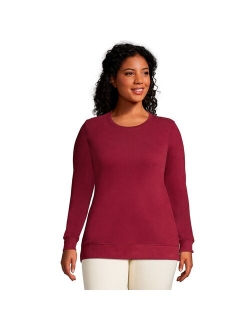 Plus Size Lands' End Serious Sweats Crewneck Long Sleeve Sweatshirt Tunic