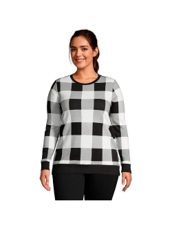 Plus Size Lands' End Serious Sweats Crewneck Long Sleeve Sweatshirt Tunic