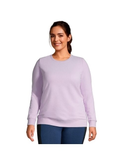 Plus Size Lands' End Serious Sweats Crewneck Long Sleeve Sweatshirt Tunic