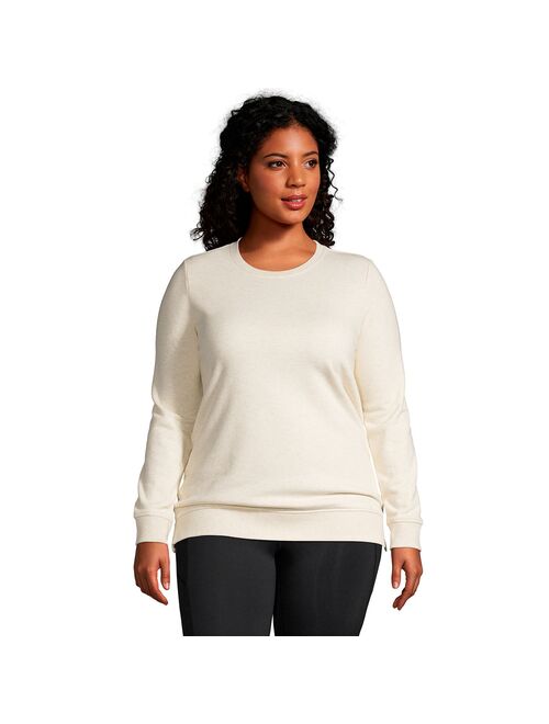 Plus Size Lands' End Serious Sweats Crewneck Long Sleeve Sweatshirt Tunic