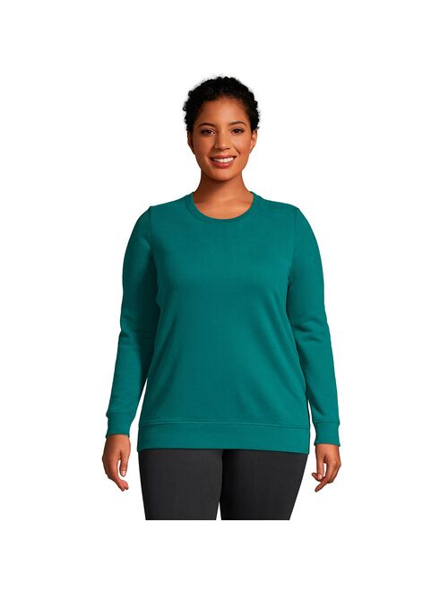 Plus Size Lands' End Serious Sweats Crewneck Long Sleeve Sweatshirt Tunic