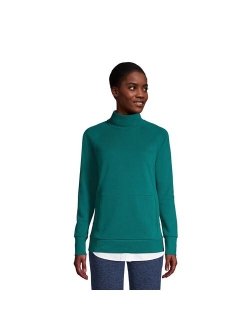 Petite Lands' End Serious Sweats Funnel Neck Sweatshirt