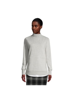 Petite Lands' End Serious Sweats Funnel Neck Sweatshirt