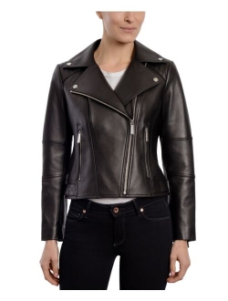 Women's Leather Moto Jacket