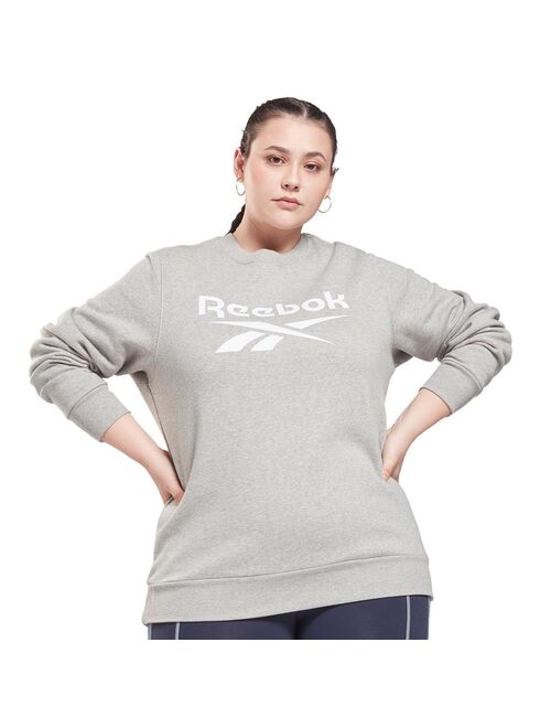 Plus Size Reebok Logo Fleece Sweatshirt