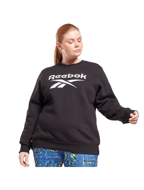 Plus Size Reebok Logo Fleece Sweatshirt