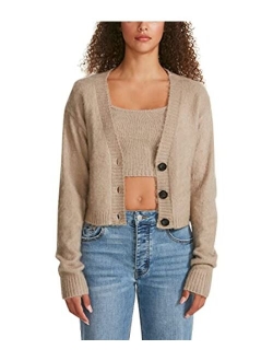 Cardigan w/ Cropped Tank Set