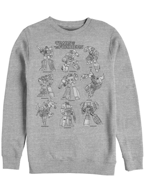 Fifth Sun Men's Transformers Textbook Fleece Sweatshirt