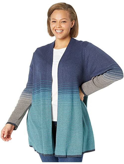 NIC+ZOE Plus Size Ombre Sky Twirl Cardigan