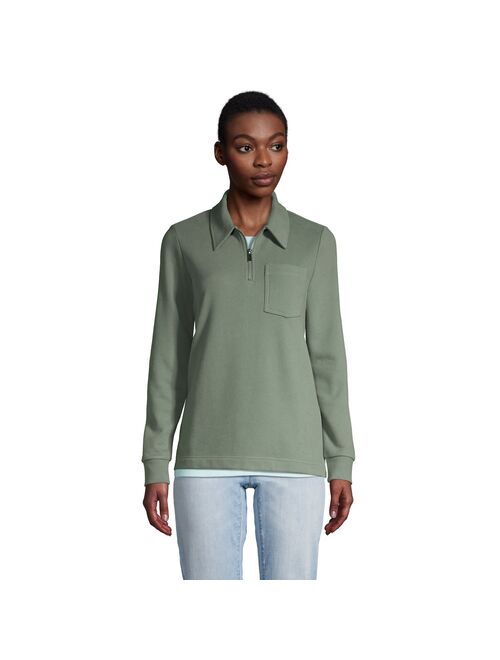 Women's Lands' End Serious Sweats Quarter-Zip Sweatshirt