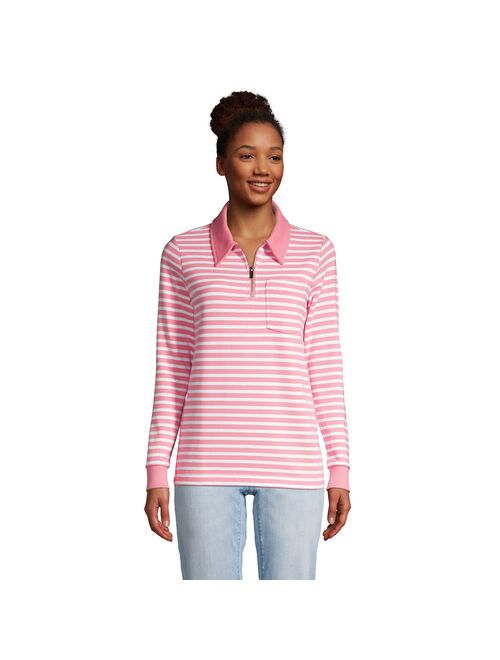 Women's Lands' End Serious Sweats Quarter-Zip Sweatshirt