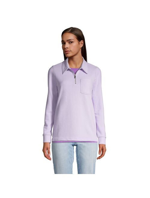 Women's Lands' End Serious Sweats Quarter-Zip Sweatshirt