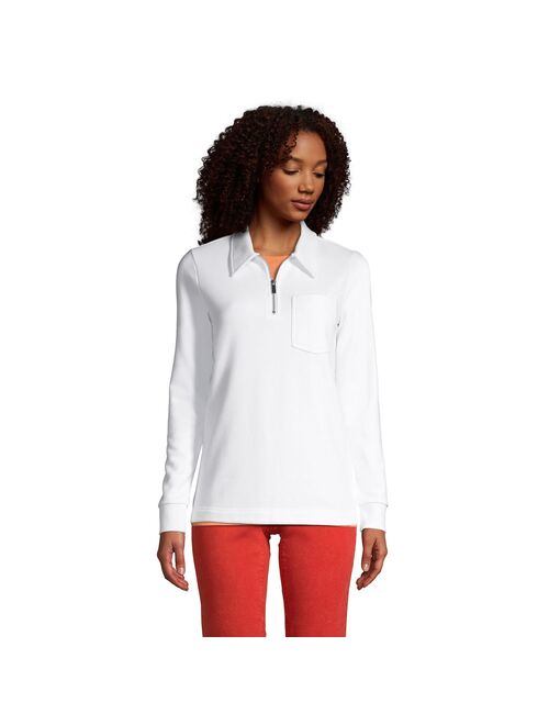 Women's Lands' End Serious Sweats Quarter-Zip Sweatshirt