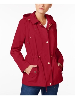 Petite Water-Resistant Hooded Anorak Jacket, Created for Macy's