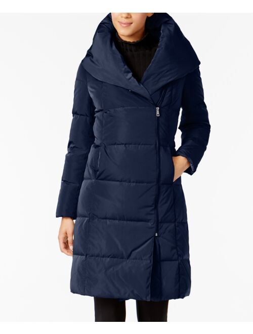 Cole Haan Signature Asymmetrical Pillow-Collar Down Puffer Coat