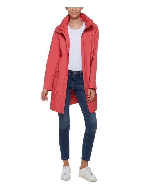 Cole Haan Petite Packable Hooded Water-Resistant Raincoat