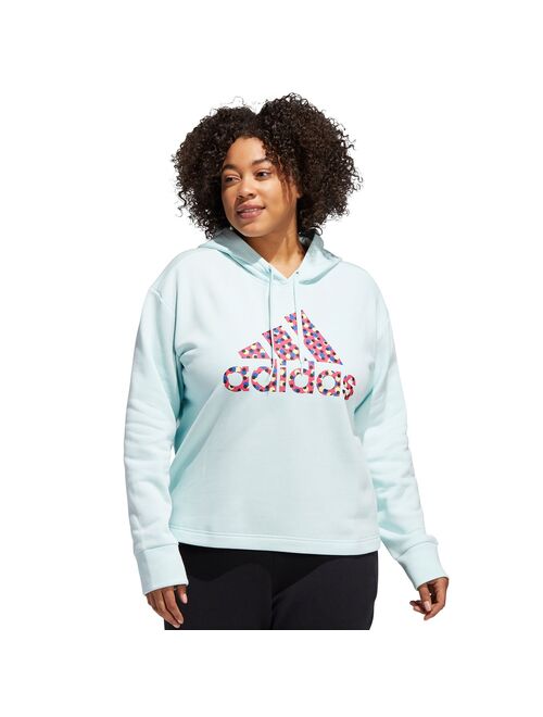 Plus Size adidas Graphic Fleece Hoodie