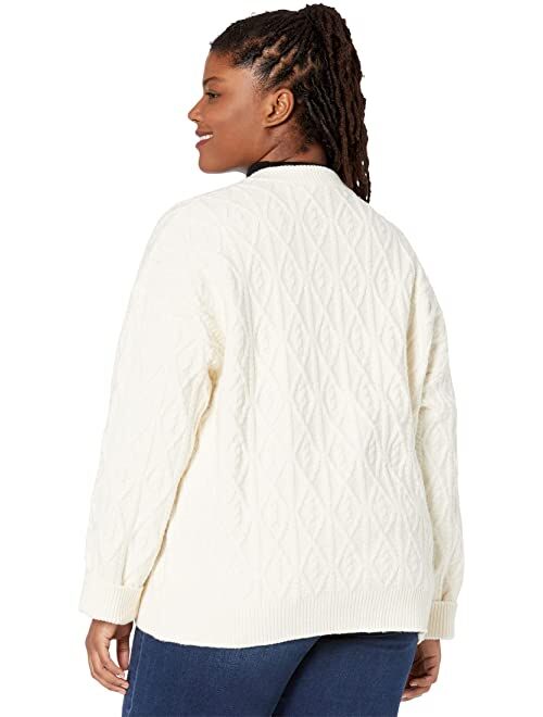 Draper James Plus Size Cable Knit Cardigan