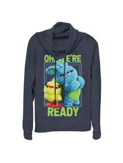 Licensed Character Disney / Pixar's Toy Story 4 Juniors' Ducky & Bunny "Oh, We're Ready" Cowl Neck Pullover Sweatshirt