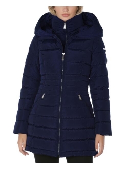 Laundry by Shelli Segal Women's Hooded Puffer Coat