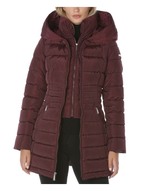 Laundry by Shelli Segal Women's Hooded Puffer Coat