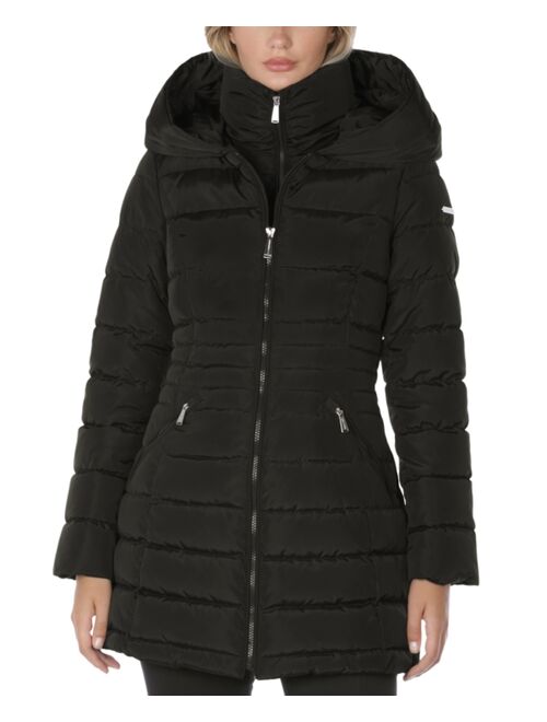 Laundry by Shelli Segal Women's Hooded Puffer Coat