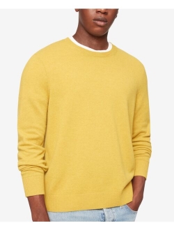 Men's Solid Crewneck Merino Wool Sweater