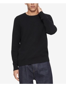 Men's Solid Crewneck Merino Wool Sweater