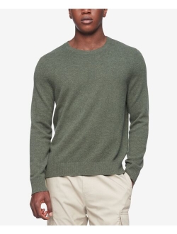 Men's Solid Crewneck Merino Wool Sweater