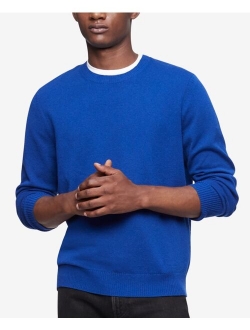 Men's Solid Crewneck Merino Wool Sweater