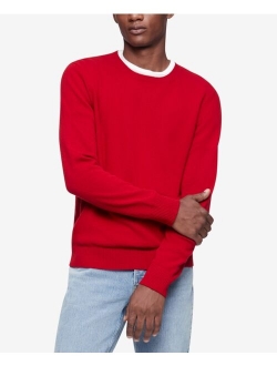 Men's Solid Crewneck Merino Wool Sweater