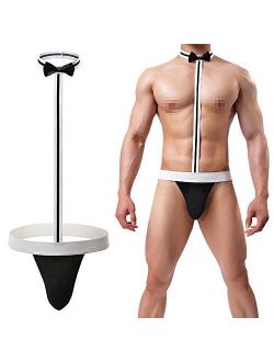 VENESUN Sexy Mankini Briefs Suspender Swimsuit Swimwear Thong Underwear for Men Black, White