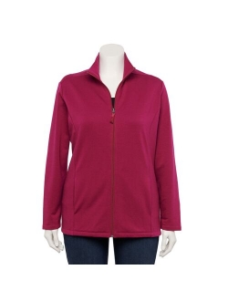 Plus Size Croft & Barrow Zip-Front Fleece Jacket