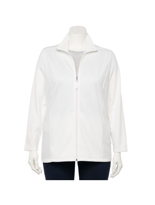 Plus Size Croft & Barrow® Zip-Front Fleece Jacket