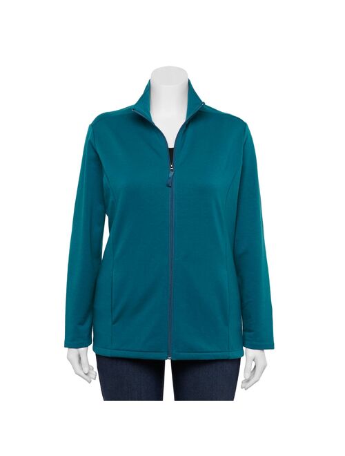 Plus Size Croft & Barrow® Zip-Front Fleece Jacket