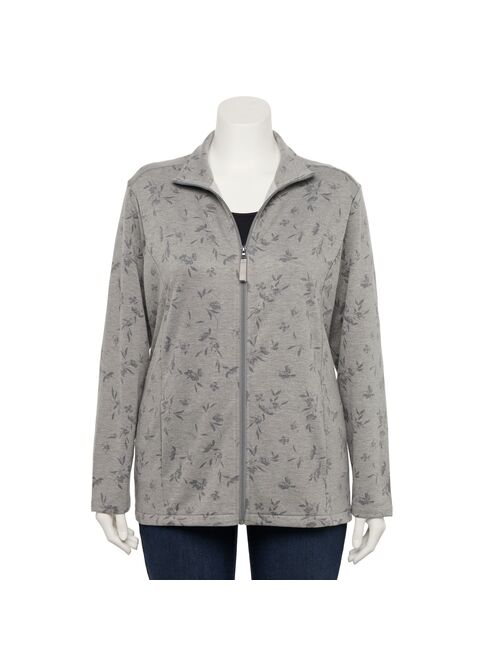 Plus Size Croft & Barrow® Zip-Front Fleece Jacket