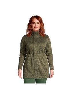 Petite Plus Size Lands' End Utility Sweater Fleece Coat