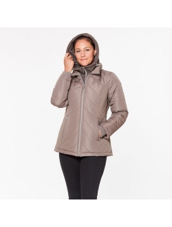 Women's d.e.t.a.i.l.s Hooded Fleece-Bib Puffer Jacket