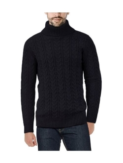 X-Ray Men's Cable Knit Roll Neck Sweater