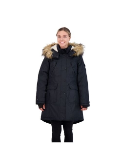 Juniors' madden girl Faux-Fur Hood Parka Coat