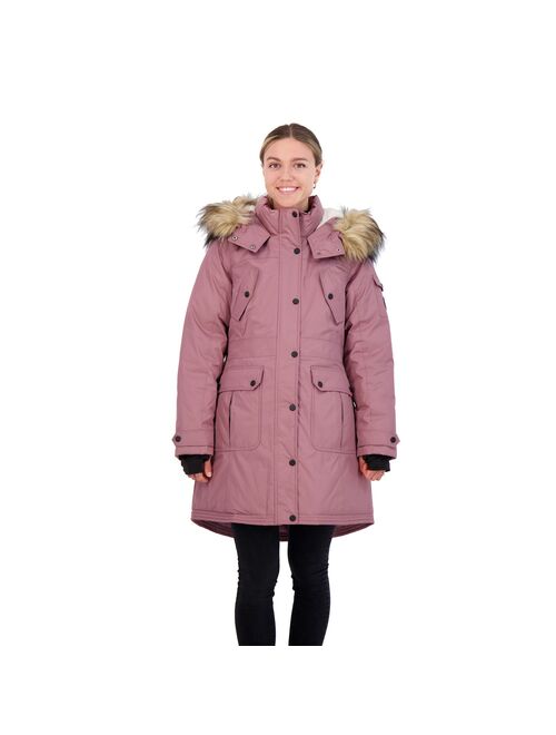 Juniors' madden girl Faux-Fur Hood Parka Coat